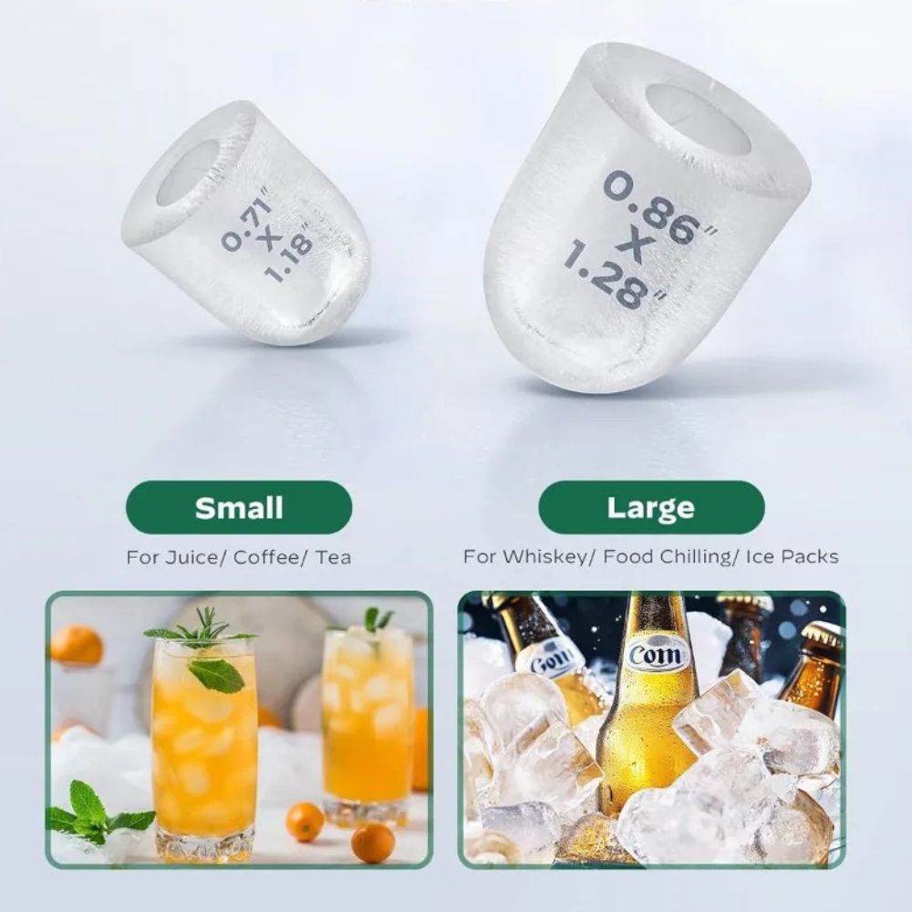 Space-Saving Ice Machine – Ideal for Kitchen, Office, or Travel