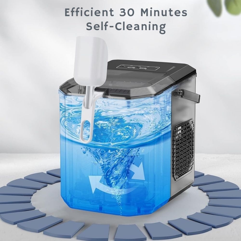 Space-Saving Ice Machine – Ideal for Kitchen, Office, or Travel