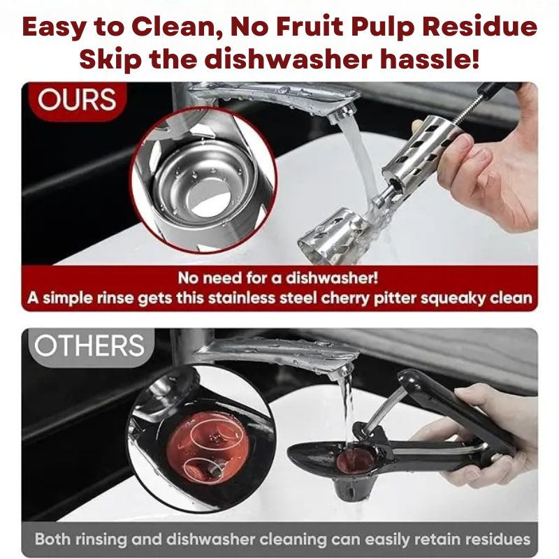 Stainless Steel Cherry Pitter – Quick, Safe, Durable Design