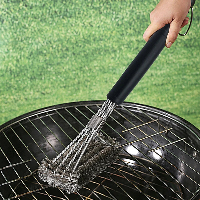 Stainless Steel Grill Brush & Scraper – BBQ Cleaner for All Grills