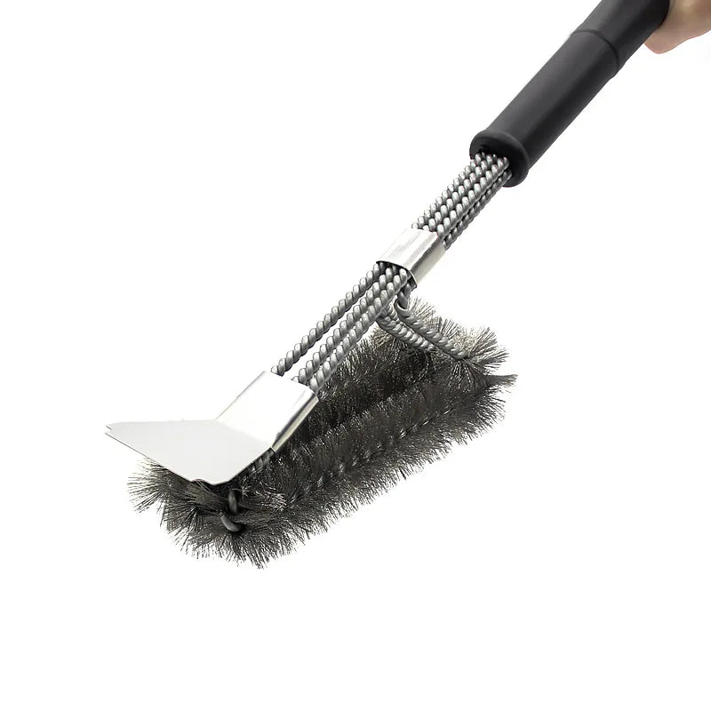 Stainless Steel Grill Brush & Scraper – BBQ Cleaner for All Grills