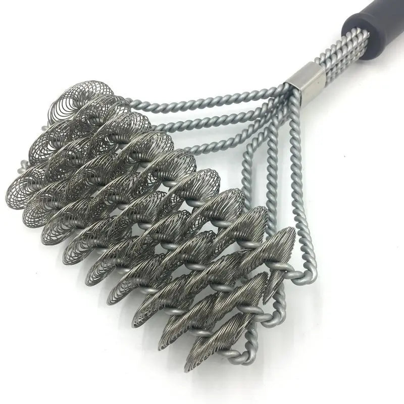 Stainless Steel Grill Brush & Scraper – BBQ Cleaner for All Grills