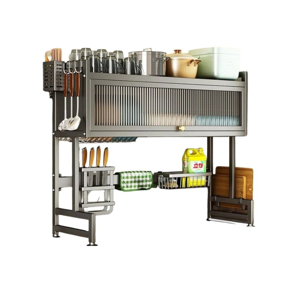 Dish Drying Rack with Cover – Space-Saving Organizer