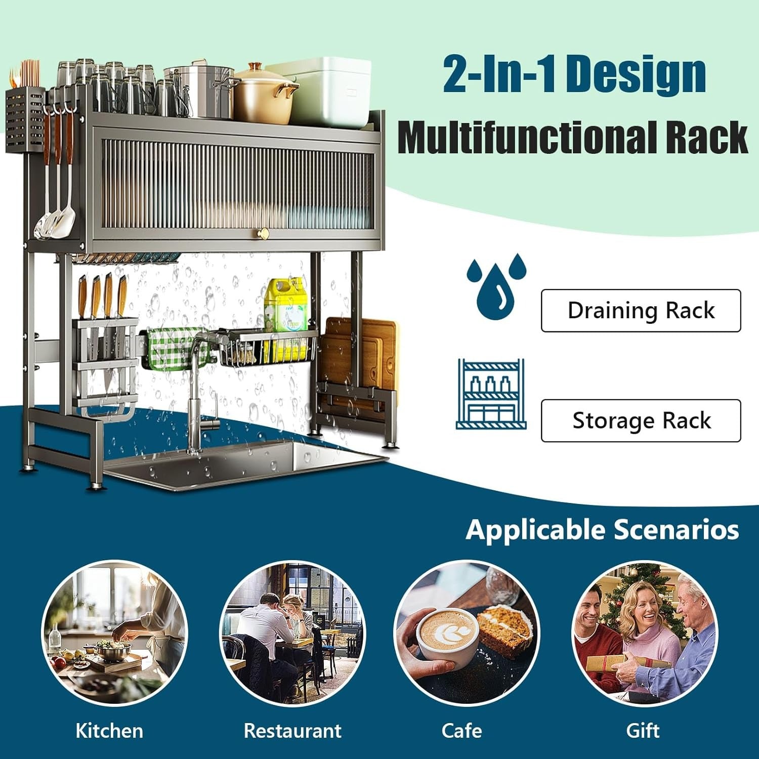 Dish Drying Rack with Cover – Space-Saving Organizer