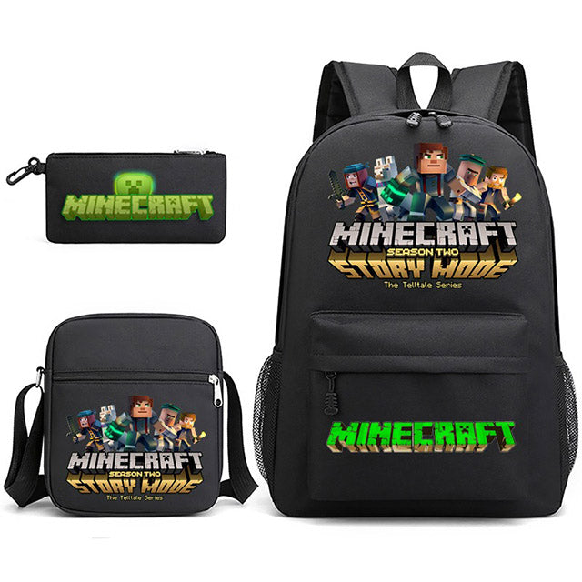 Minecraft Backpack Set with Pencil Case and Bag
