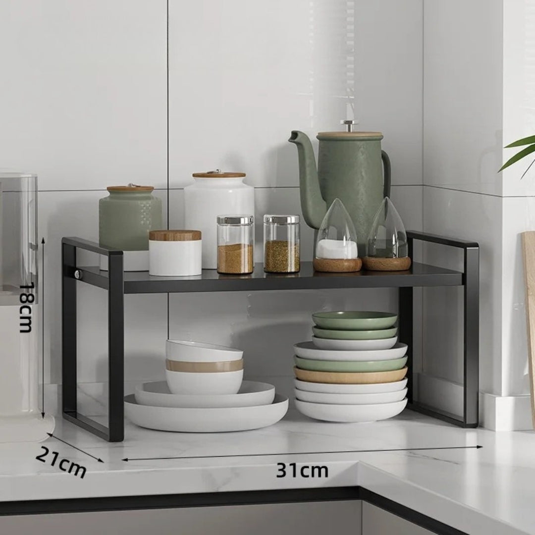 Retractable Metal Shelf Organizer –  for Closet, Bathroom, Kitchen, Office
