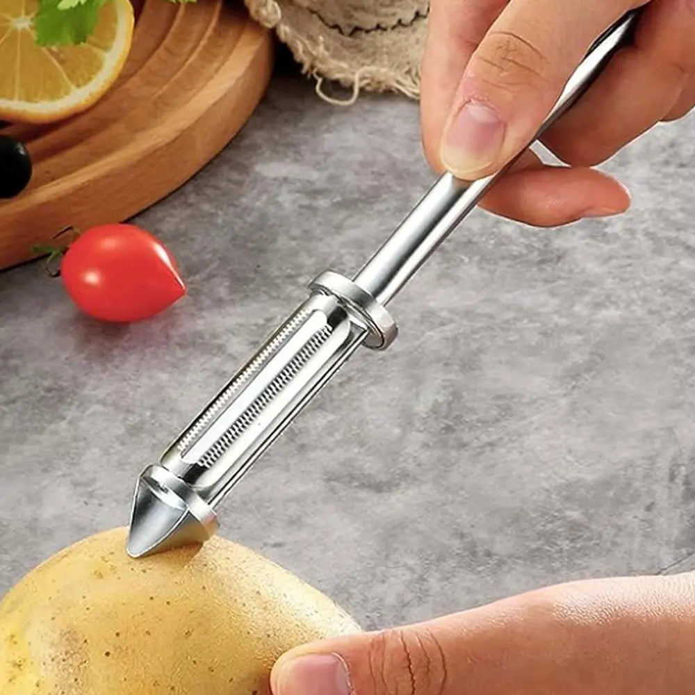 3-in-1 Multifunction Vegetable Peeler - Stainless Steel Kitchen Tool