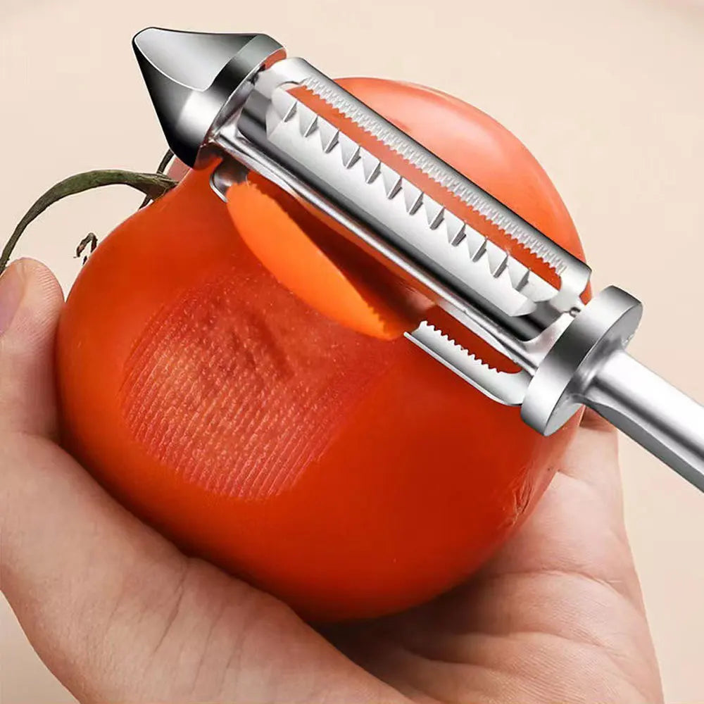 3-in-1 Multifunction Vegetable Peeler - Stainless Steel Kitchen Tool