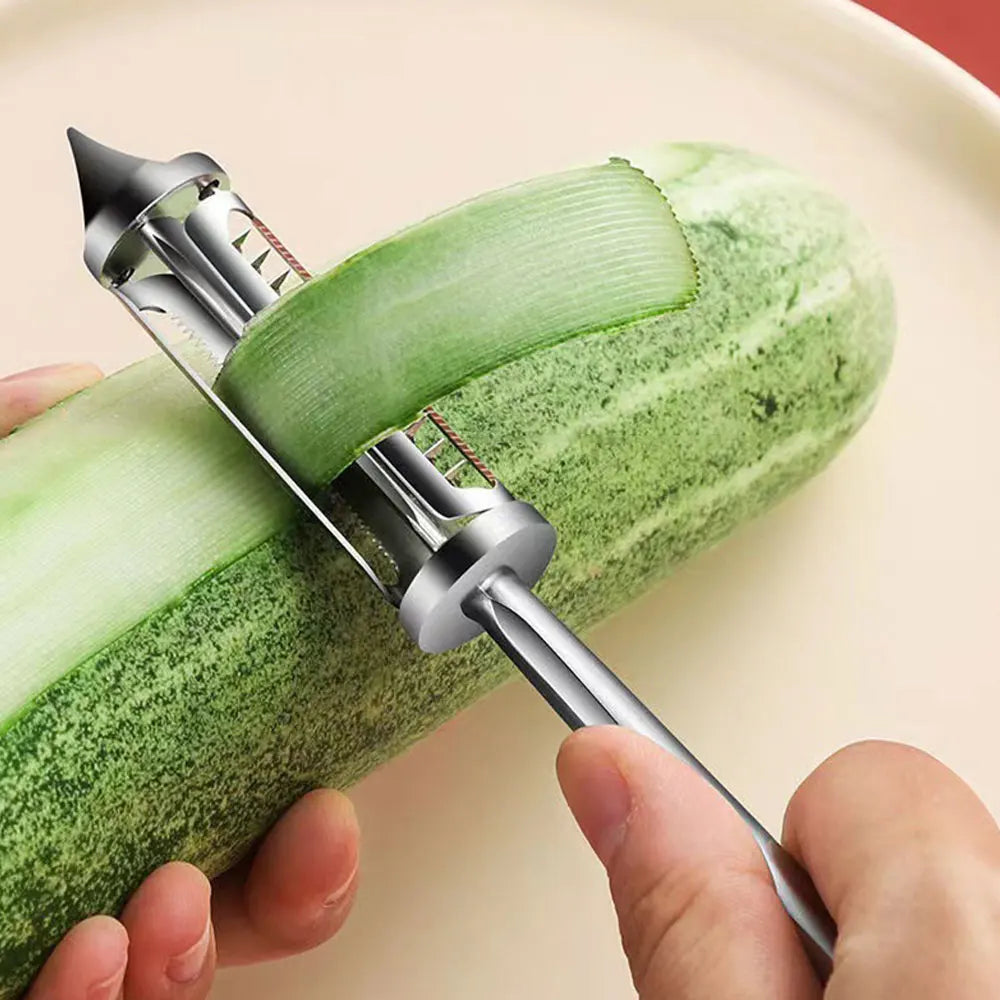 3-in-1 Multifunction Vegetable Peeler - Stainless Steel Kitchen Tool