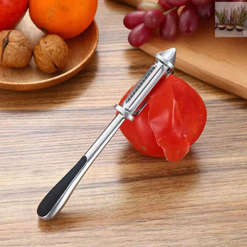 3-in-1 Multifunction Vegetable Peeler - Stainless Steel Kitchen Tool