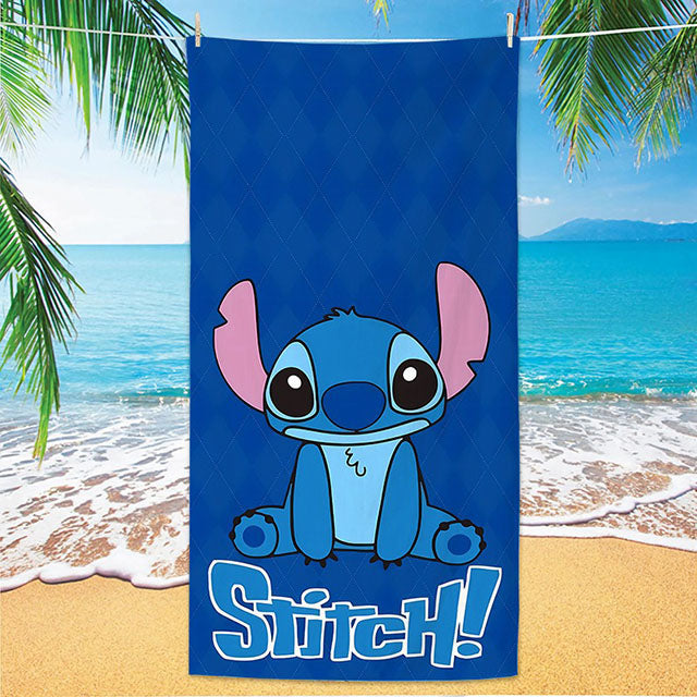 Stitch Microfiber Beach Towel – Quick-Dry Sand-Free for Kids & Adults