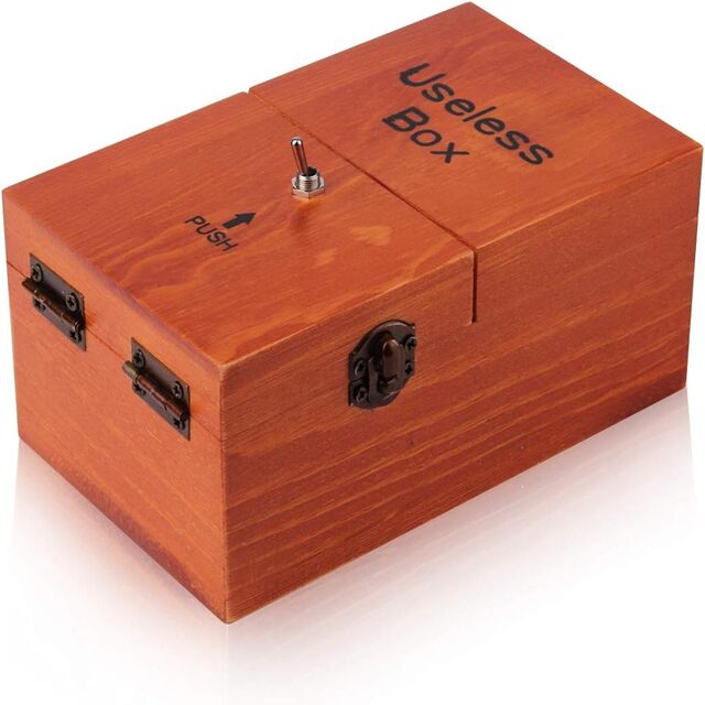 Wooden Useless Box Toy – Fun Surprise Gift for Kids & Adult
