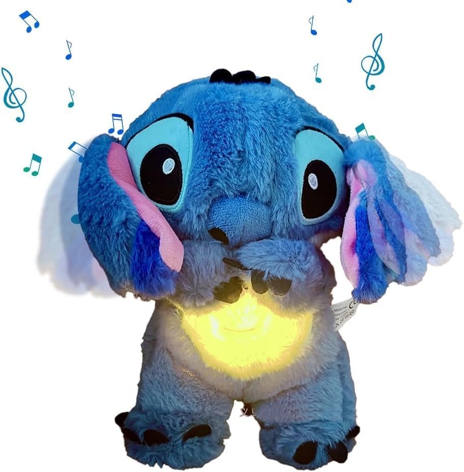 Soothing Stitch Plush with Realistic Breathing & Soft Lullaby