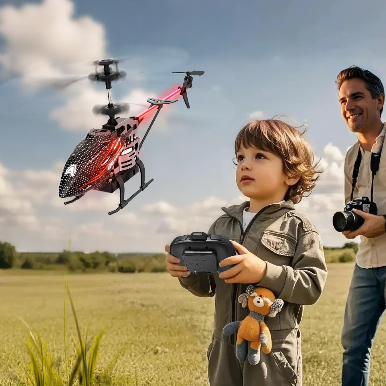 Remote Control Helicopter 2.4Ghz – 3.5 Channel RC Toy with Gyro Altitude Hold & LED Lights