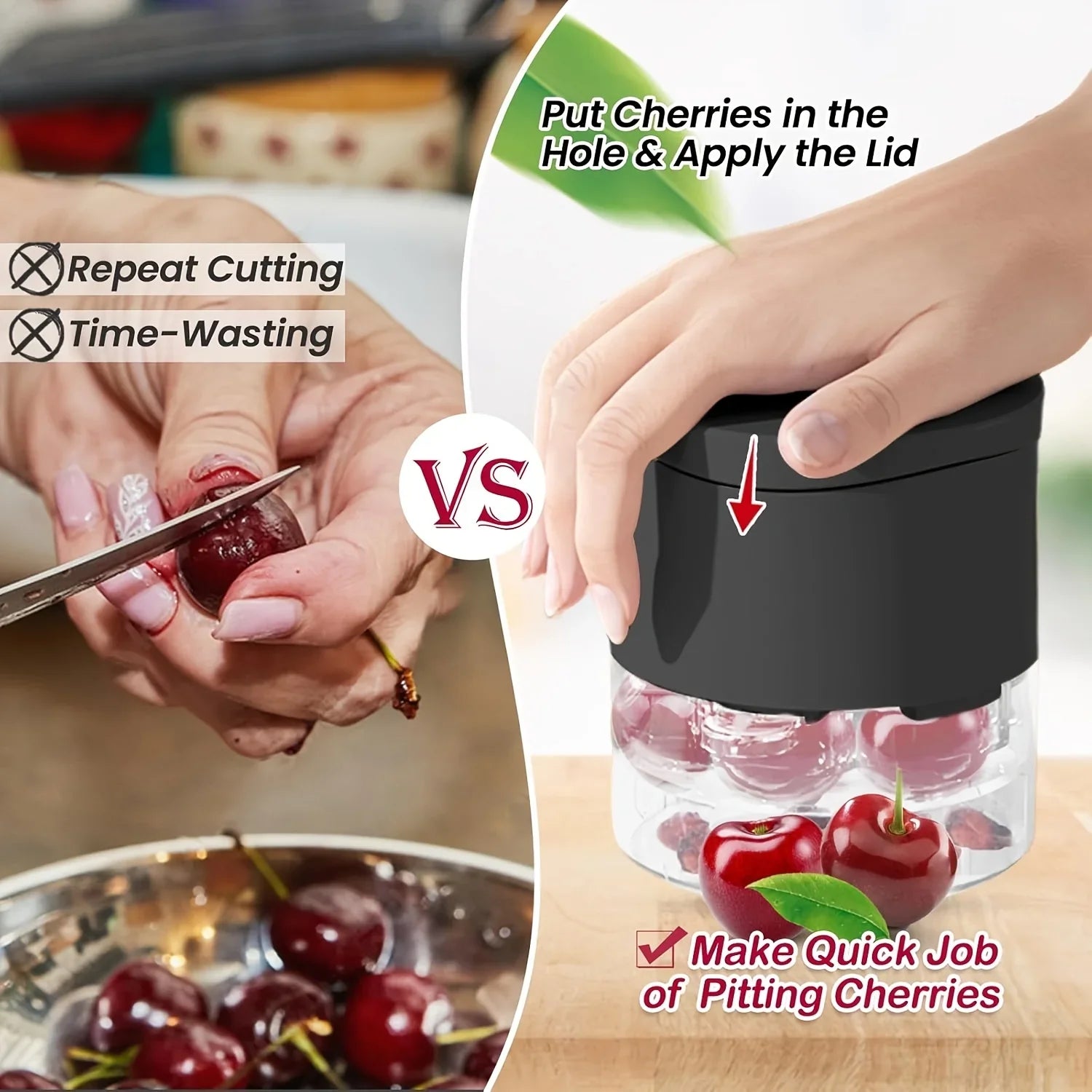 7-Hole Cherry Pitter Tool – Fast, Easy, and Mess-Free Pit Removal