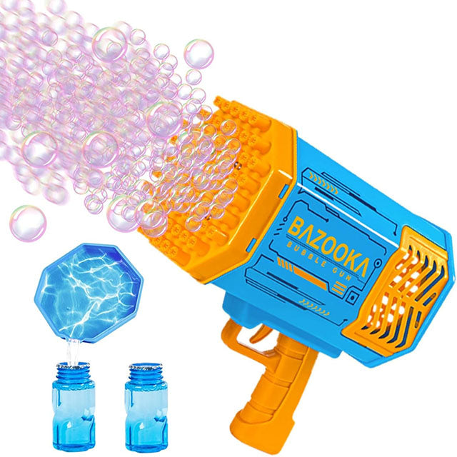 Rechargeable Bubble Gun – Bazooka Bubble Machine Toy for Kids