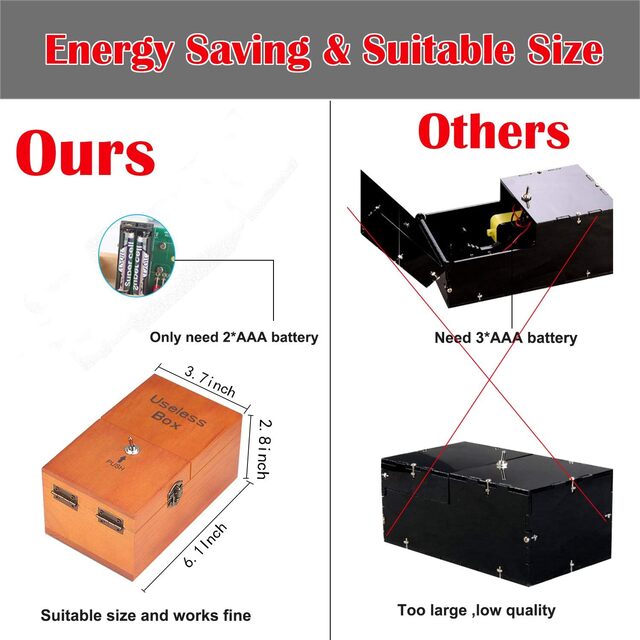 Wooden Useless Box Toy – Fun Surprise Gift for Kids & Adult