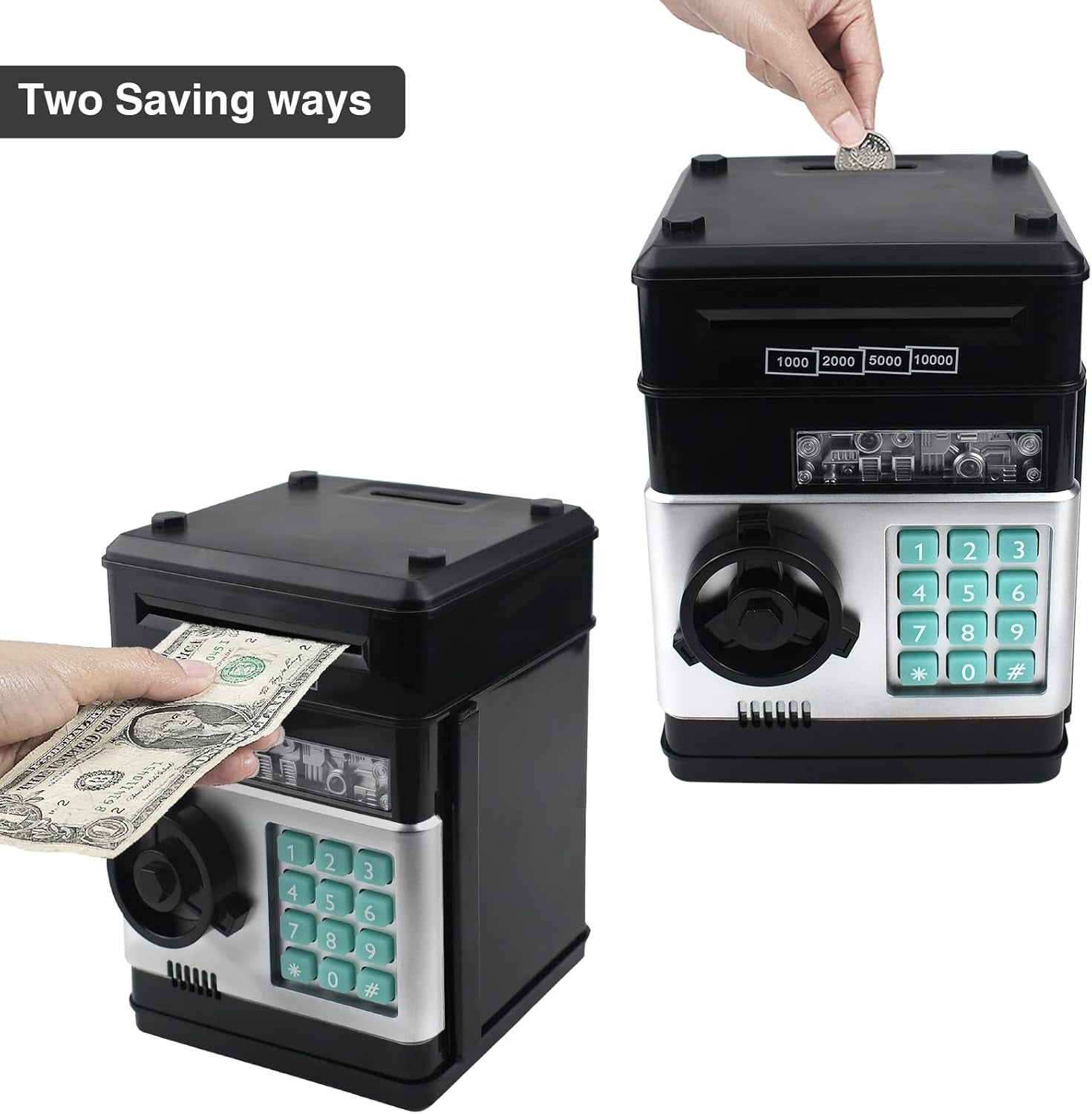 Electronic Piggy Bank with Password – Mini ATM Coin Bank Toy
