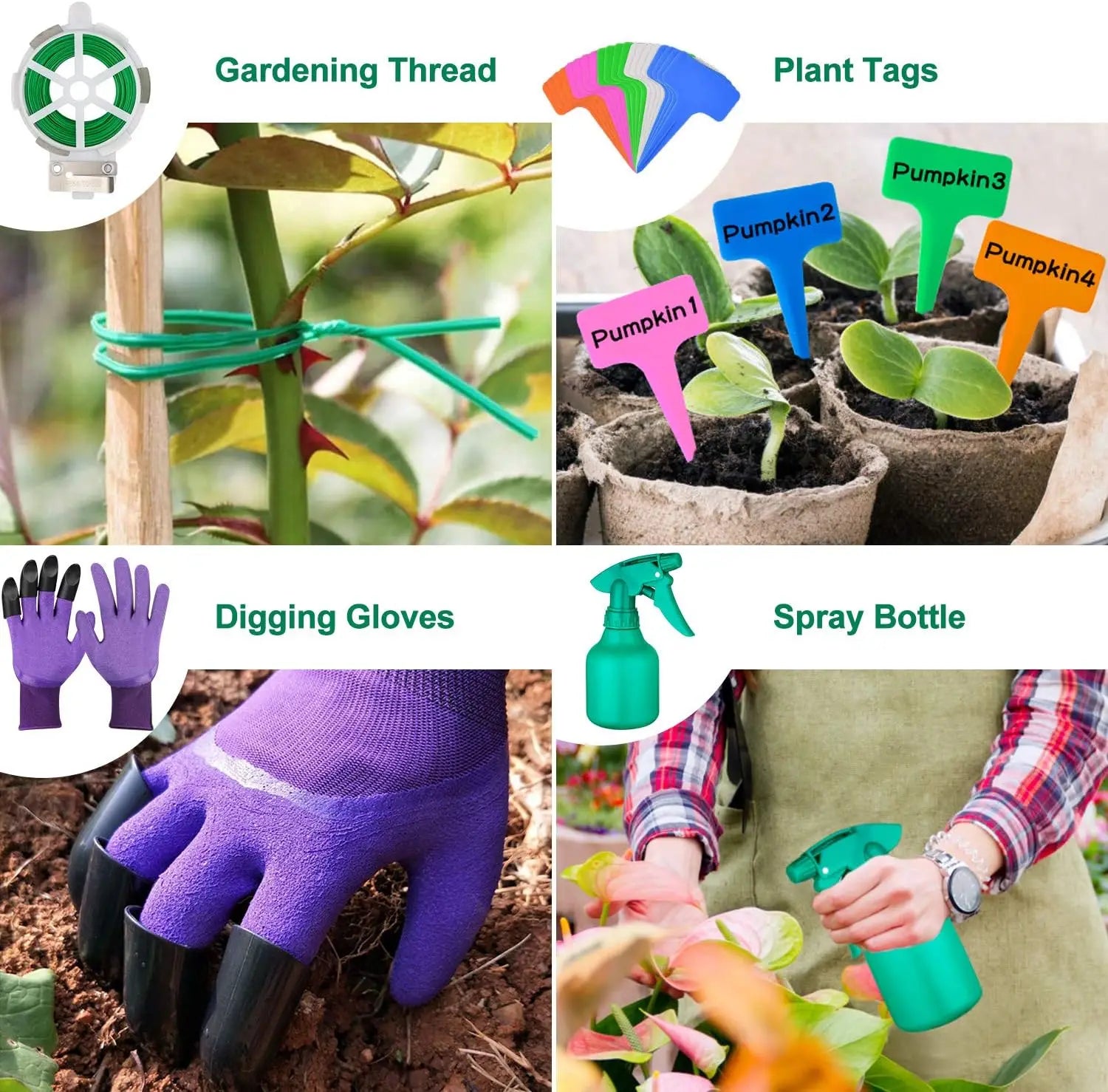 83 Piece Garden Tools Set - Heavy Duty Aluminum Gardening Kit with Tote Bag