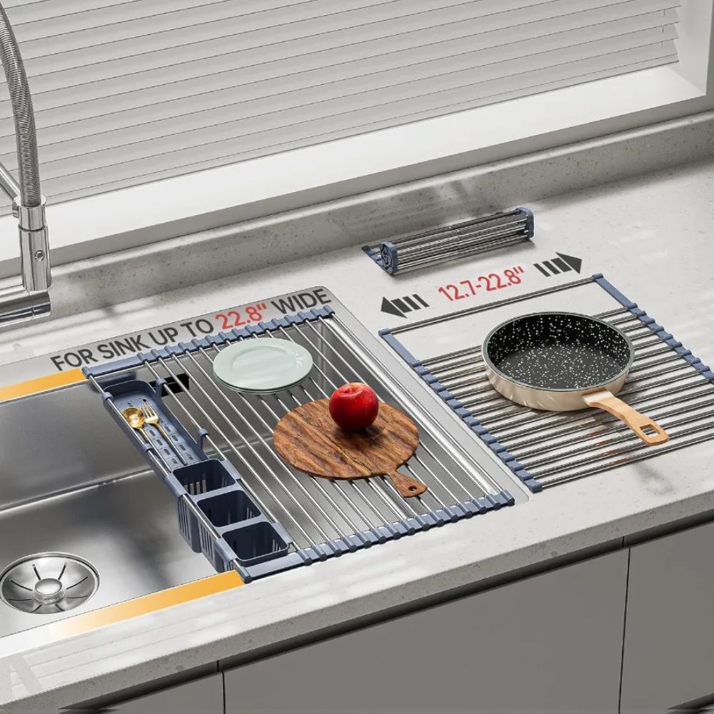 Adjustable Dish Drying Rack - Heat-Resistant and Durable