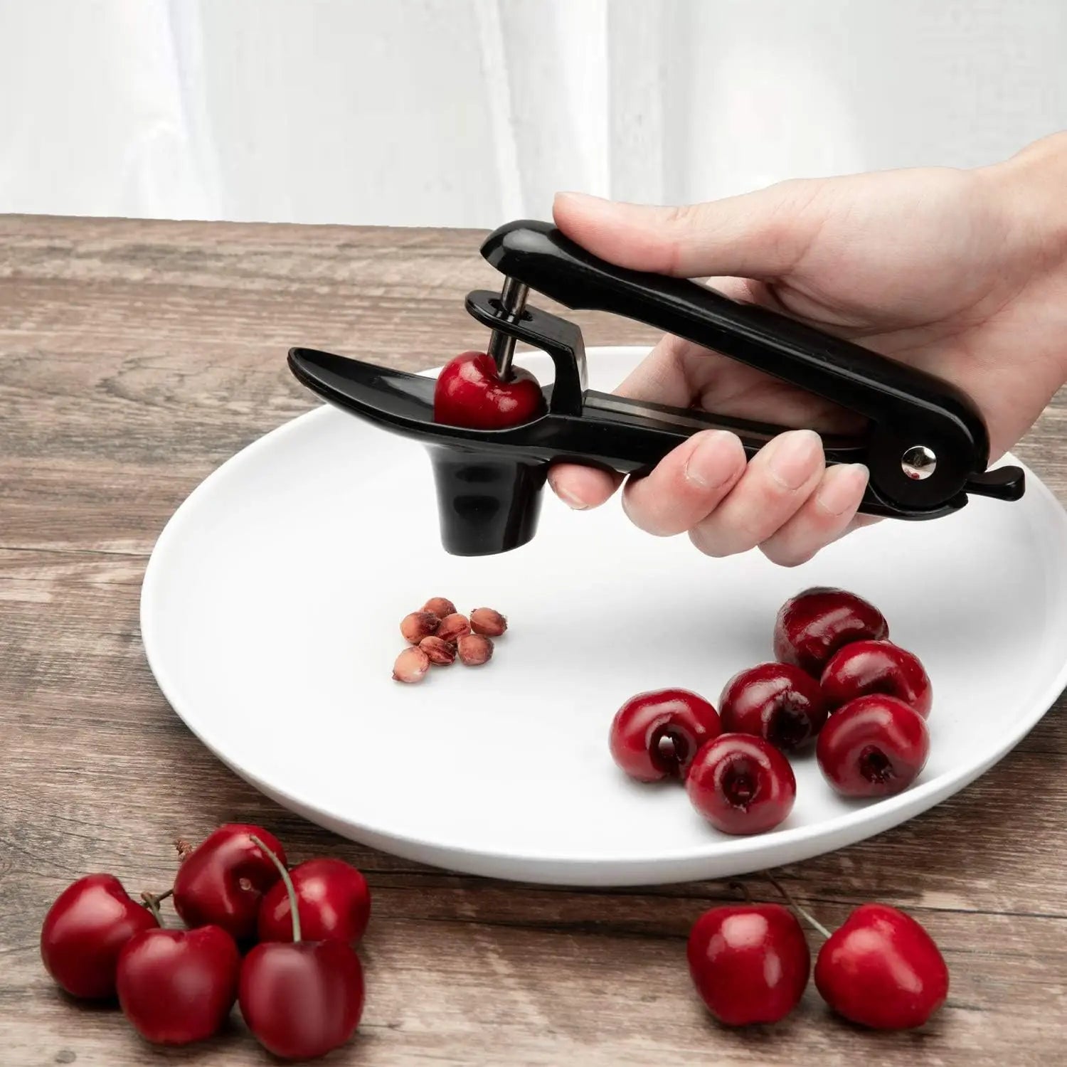 Easy Push Cherry Pitter Tool - Fast, Safe, Compact