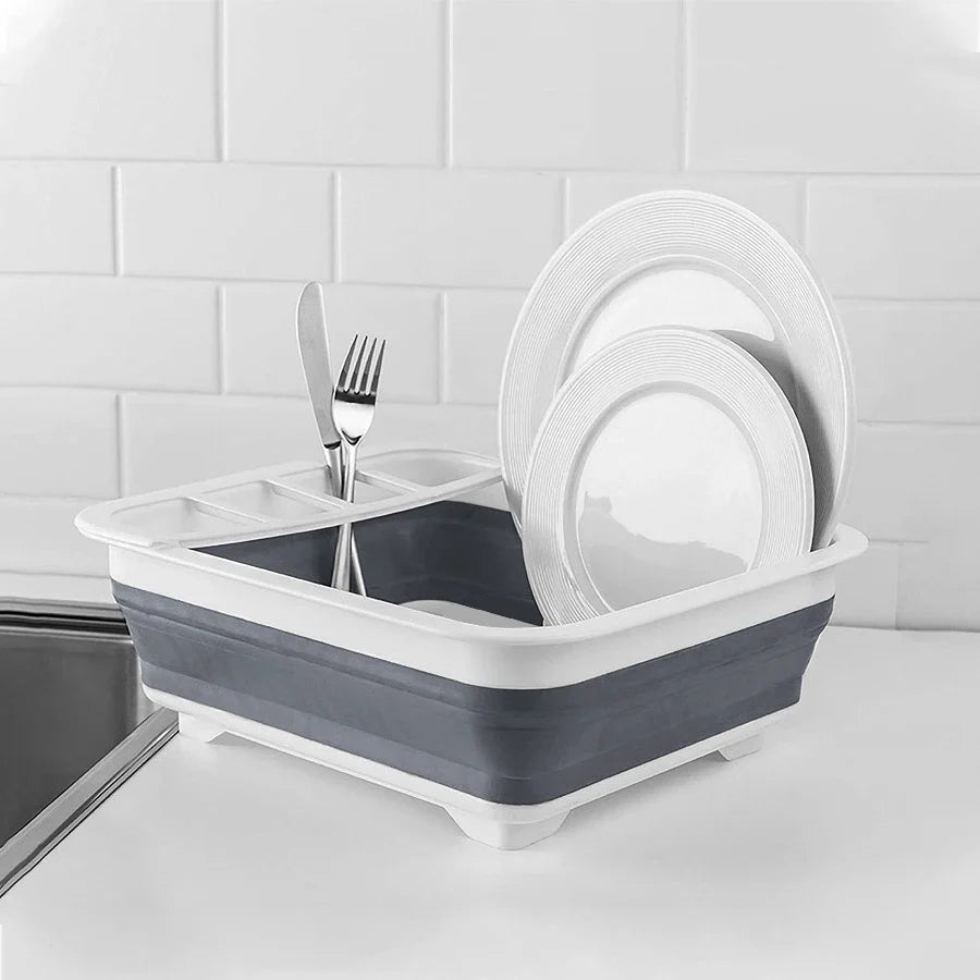 Foldable Dish Rack – Portable Kitchen Storage & Drying Rack for Plates