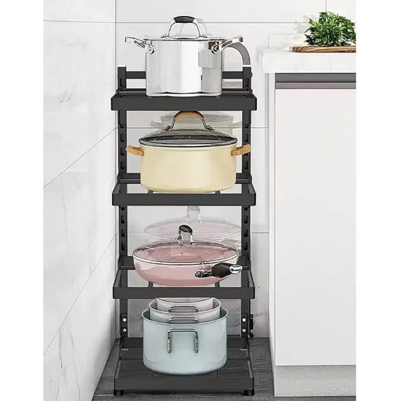 Multi Layer Over Sink Kitchen Rack – Pot, Pan & Utensil Organizer Shelf for Cabinets & Countertops