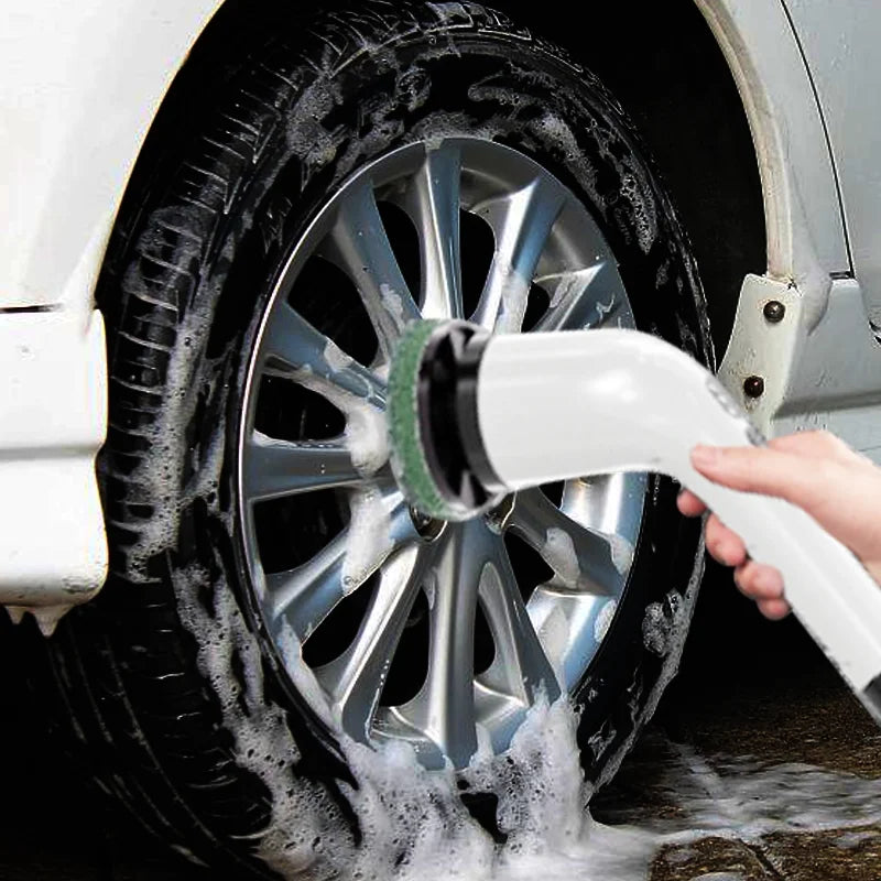 Rechargeable Electric Spin Scrubber – Dual-Speed & Long Handle