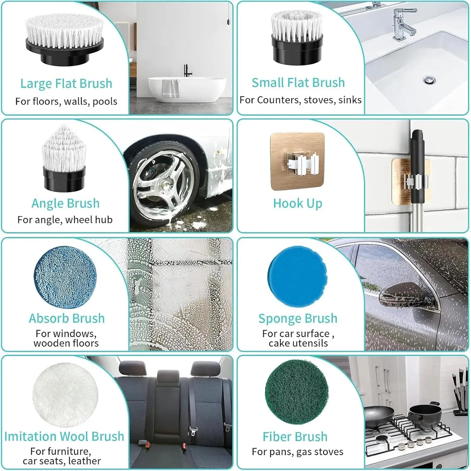 Rechargeable Electric Spin Scrubber – Dual-Speed & Long Handle
