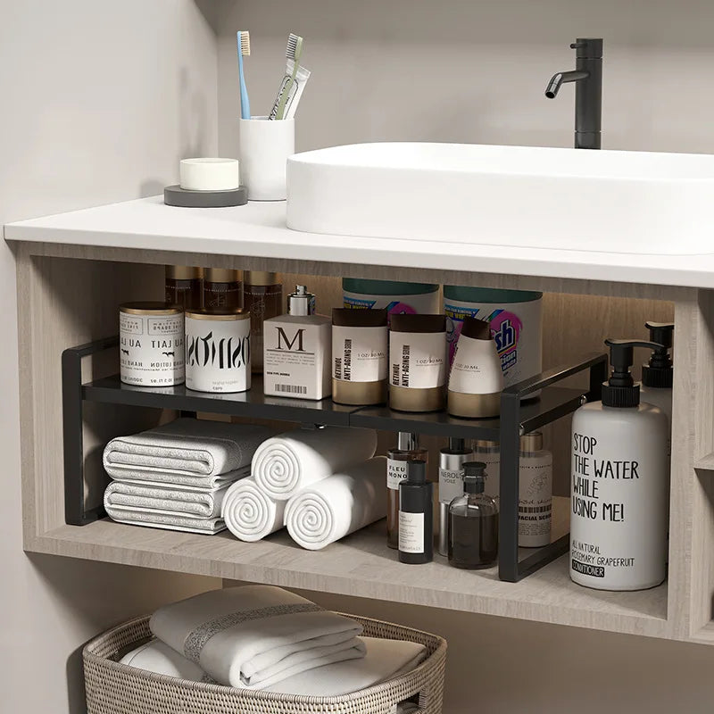Retractable Metal Shelf Organizer –  for Closet, Bathroom, Kitchen, Office