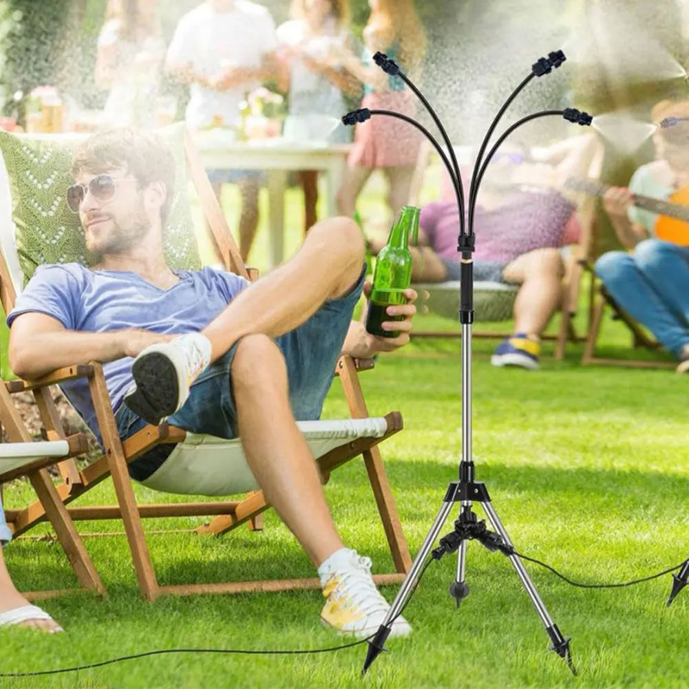 Adjustable Tripod Misting System - Ideal for Decks, Lawns & Camping