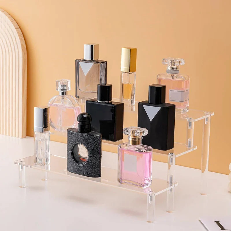 3-Tier Acrylic Display Riser Stand – Perfume, Dessert & Figure Organizer