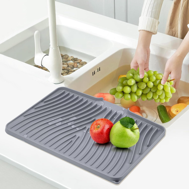 Silicone Dish Drying Mat  – Heat Resistant Sink Drainer