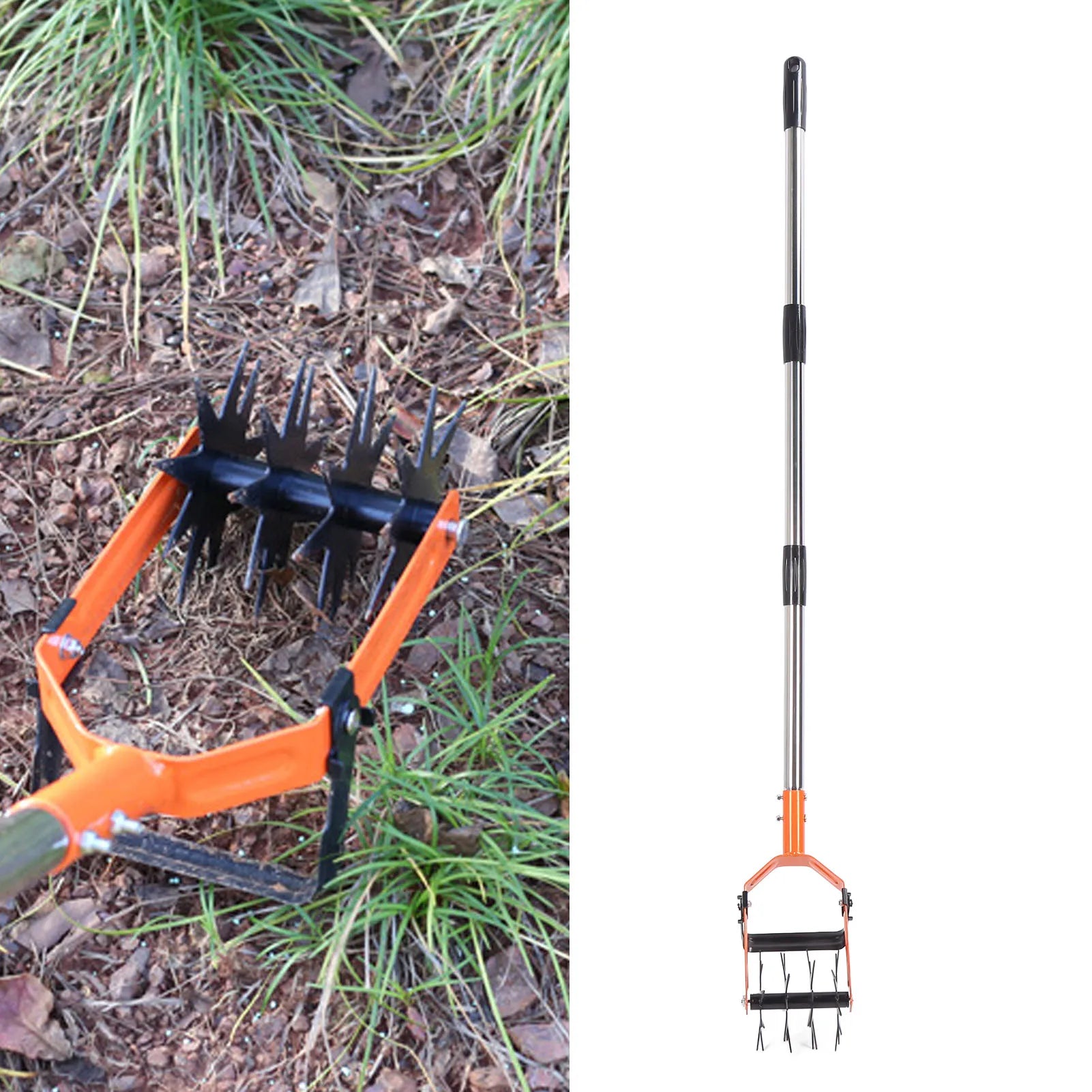 Stainless Steel Garden Hand Tiller – 4 Gear Adjustable Cultivator