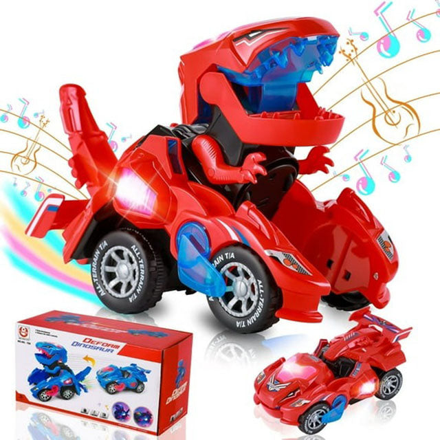 Dino Transformer Car – Light-Up & Sound Dinosaur Toy for Kids