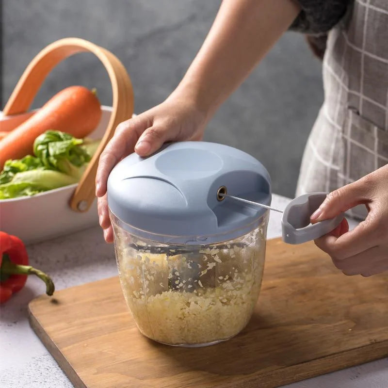 Manual Pull String Food Chopper - Garlic & Vegetable