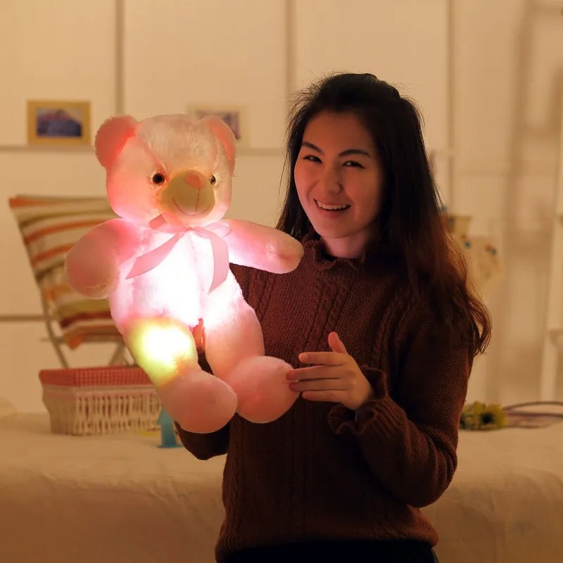 LED Glowing Teddy Bear Plush 20" – Colorful Light-Up Stuffed Toy for Kids